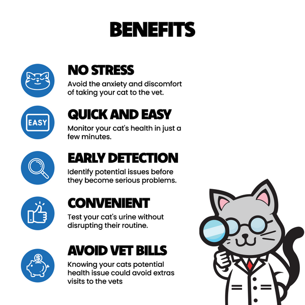 Cat Urine Test Kit Hematuria / Blood Detector - Próf sem greinir þvagfærasýkingu og þvagblöðru vandamál