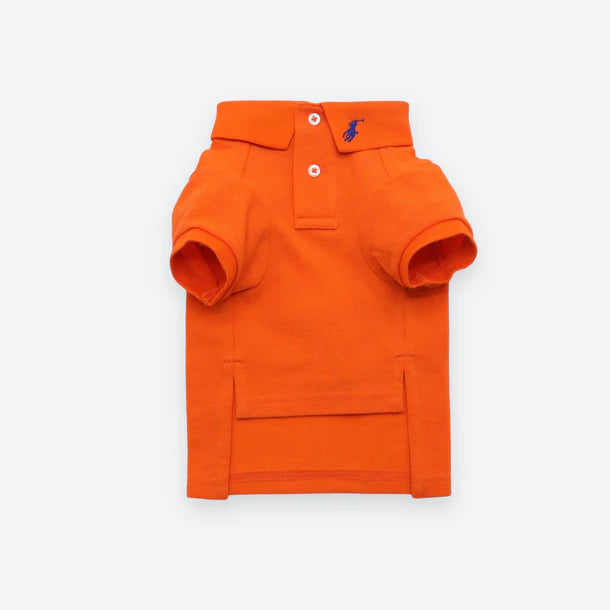 Polo Cotton Mesh Skyrta - Appelsínugul