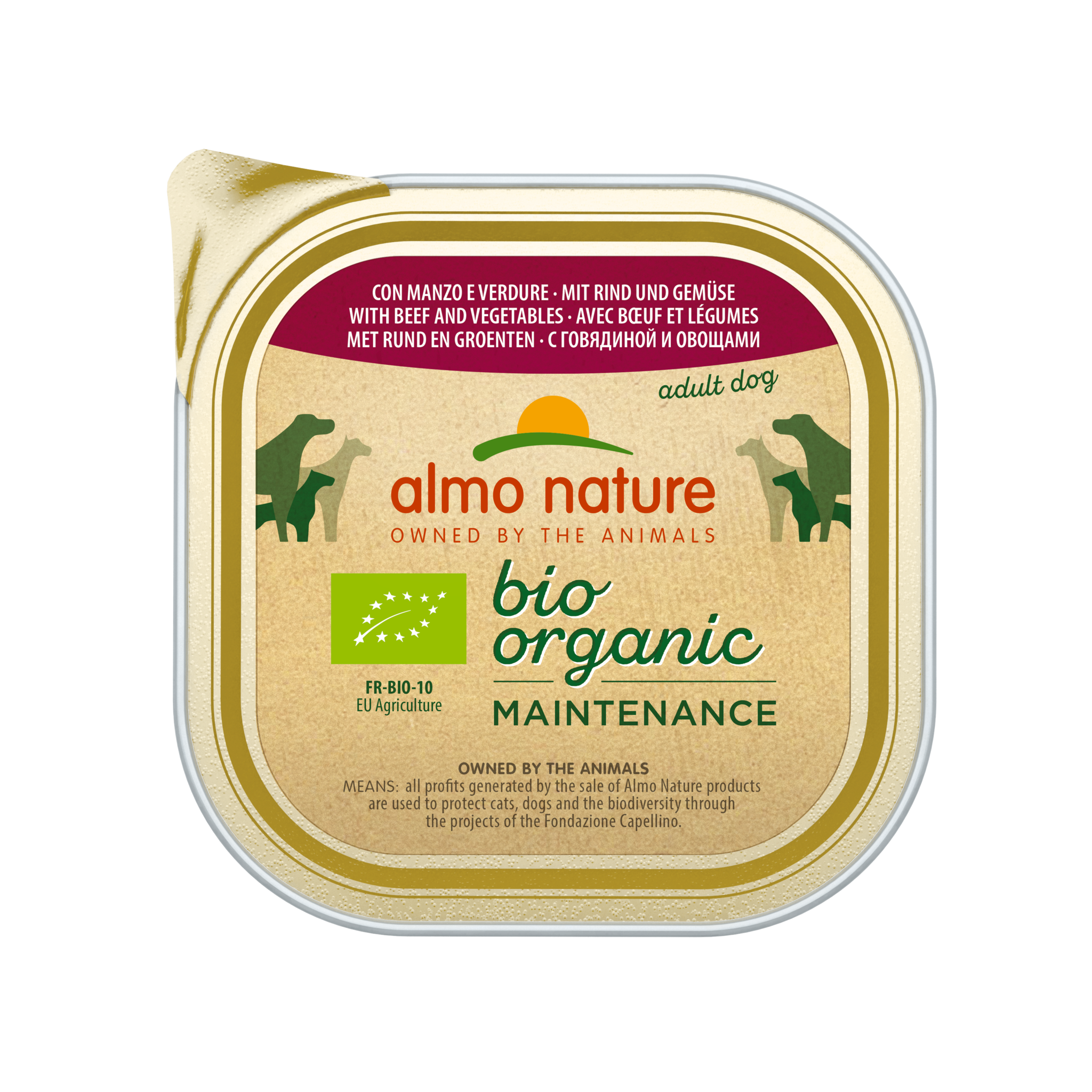 Bio Organic með nautakjöti og grænmeti- Blautmatur fyrir hunda (300g)